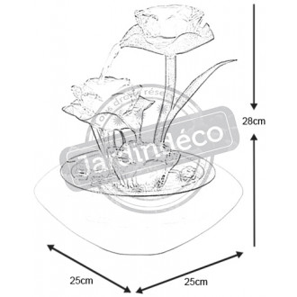Fontaine d'intérieur irida avec éclairage