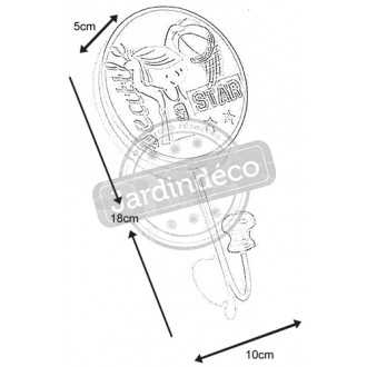 Patère en mdf déco basket  enfant mdf 10x18x5cm Patère en mdf déco basket  enfant mdf 10x18x5cm