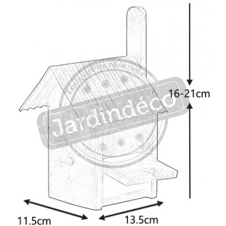 Nichoir oiseau bois et zinc