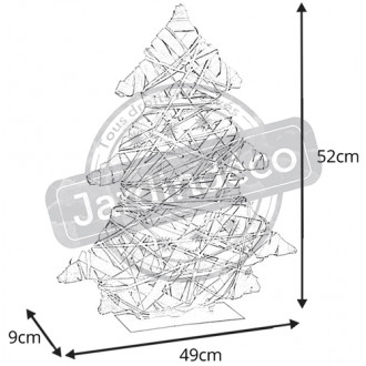 Sapin déco en osier et métal