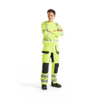 Sweat multinormes avec transferts réfléchissants Jaune-Fluo 30871762 - Taille au choix