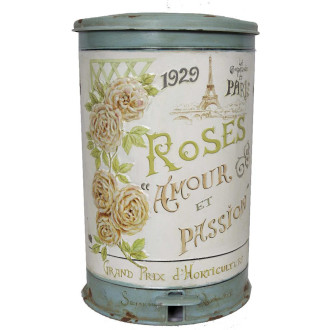 Poubelle rétro en métal