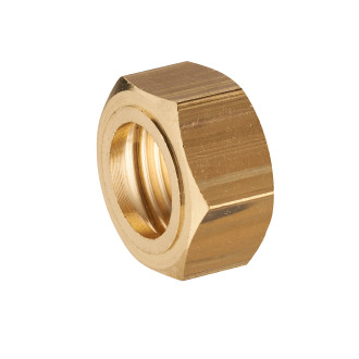 Écrou 6 pans laiton pour collet battu femelle F1/2' (15x21) NOYON & THIEBAULT - Ø 14 mm - 112-1514L1