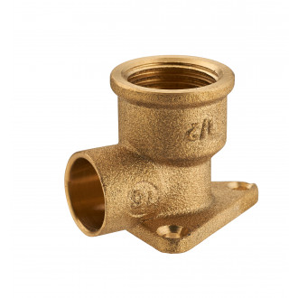 Coude applique laiton à visser femelle F1/2' (15x21) NOYON & THIEBAULT - à souder - Ø 14 mm - 819-1514L1