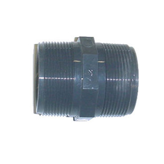 Mamelon double fileté en PVC Droite / Gauche - Mâle à visser / Mâle à visser - Filetage 26/34