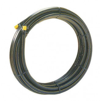 Tube polyéthylène Bande Jaune (pour gaz) - PE 80 - Diamètre 40 mm - le rouleau de 50 m