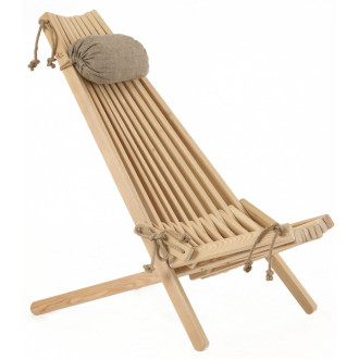 Chilienne en bois ecochair (coussin offert) mélèze
