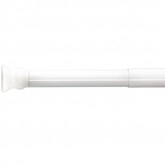 tringle de rideau de douche télescopique 110-185 cm blanc 55201