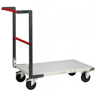 Chariot FLAT-PACK™ dossier fixe plateau mélaminé roues CC 250 kg - Dimensions au choix