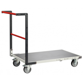 Chariot FLAT-PACK™ dossier fixe 1000 x 600 mm plateau tôle roues TPE 250 kg - 804722320