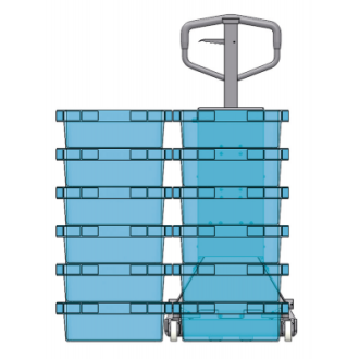Transpalette peseur galva pour bacs 75 L 500 kg - 855010467