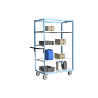 Servante multi-niveaux avec 3 étagères plateau bois 250 kg - Dimensions au choix