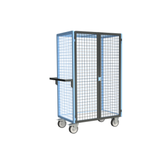 Servante grillagée 4 côtés verrouillable plateau bois 1000 x 600 mm 500 kg - 880725223