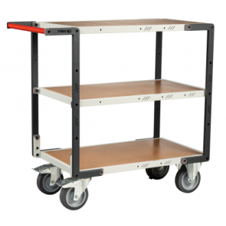 Servante à plateaux bois FLAT-PACK™ 400 kg - Nombre de plateaux et dimensions au choix