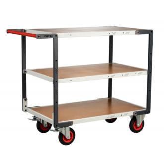 Servante FLAT-PACK™ 3 plateaux médium 1000 x 600 mm roues CC 400 kg - 884722234