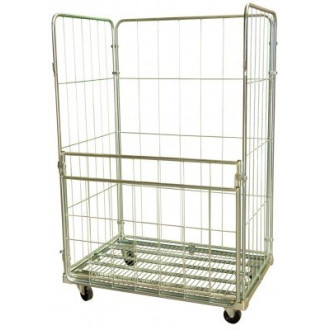 Roll acier zingué 3 ridelles + demi panneau avant rabattable 1140 x 760 mm 400 kg - 885006621