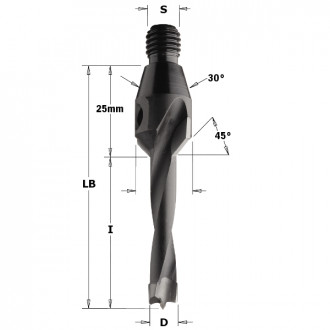 Hm-m. avec frasoir d=6x40 z=2 s=m10 g. 336.060.12