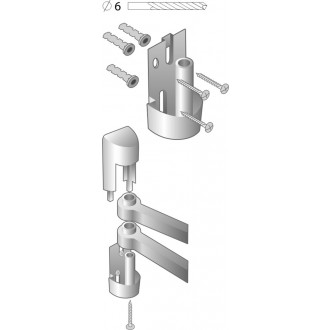 Porte serviette double blanc polypropylàne Porte serviette double blanc polypropylàne