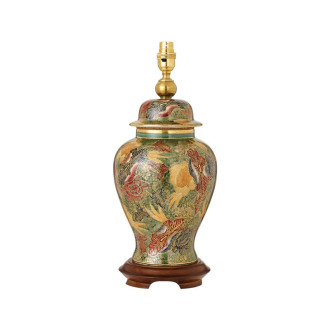 Lampe arboretum, porcelaine de kutani (sans abat-jour)