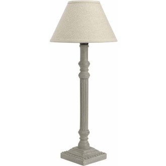 Lampe grise alice abat jour lin beige
