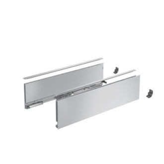 Profilé latéral de tiroir AvanTech YOU, hauteur 139 mm x NL 350 mm, Argent, gauche et droite - HETTICH - 9353346