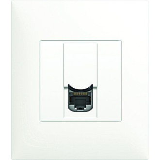 Arnould arn50976 prise de courant multimédia rj 45 cat.6 espace evolution blanc