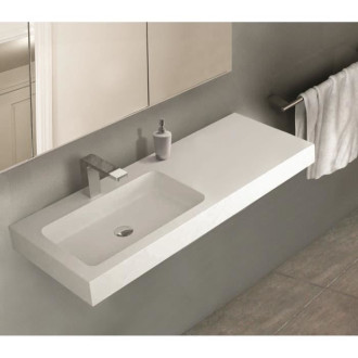 Mitola plan vasque rectangulaire 1 bac gauche ibiza 120x46cm