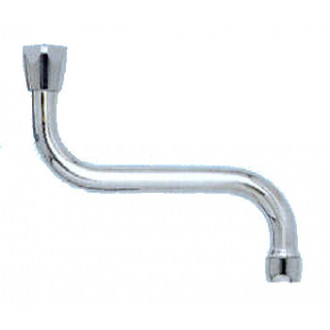 Bec forme S chromé avec aérateur - Filetage 3/4 - longueur 300