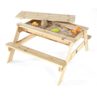 Table de pique-nique avec bac à sable intégré
