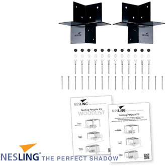 Pergola autoportante bois douglas toile sable 3 x 2 m