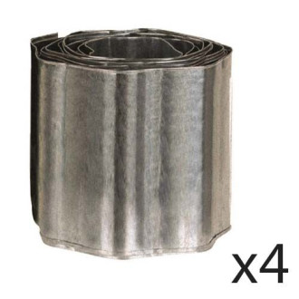 Bordure ondulée de pelouse en acier galvanisé lot de 4