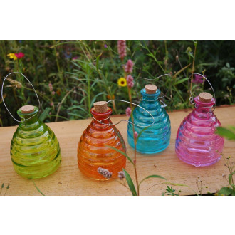 Piège à guêpes coloré en verre 15cm