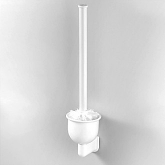Brosse wc mural avec support abs blanc c-1system series