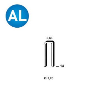 Agrafes E-14 aluminium - Boite de 5000 pièces - 6E-148 Agrafes E-14 aluminium - Boite de 5000 pièces - 6E-148