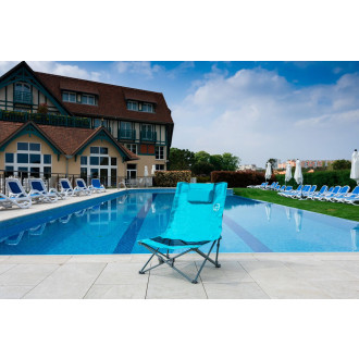 Siège de plage pliable bleu turquoise avec housse de transport - o'sun - dimensions :