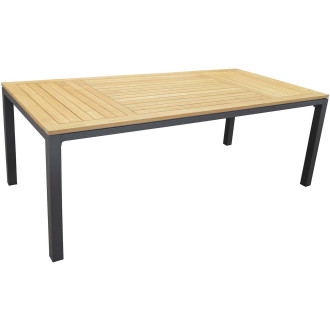 Table en aluminium et teck tempo 180 cm