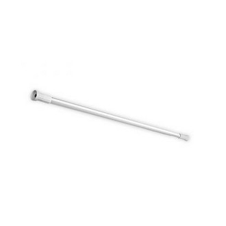Tringle pour rideau de douche réglable de 125 à 220 cm aluminium blanc