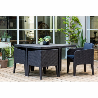 Keter jeu de salle à manger 13 pcs columbia graphite 234200