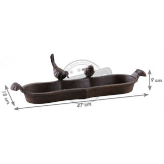 Bain d'oiseaux en fonte
