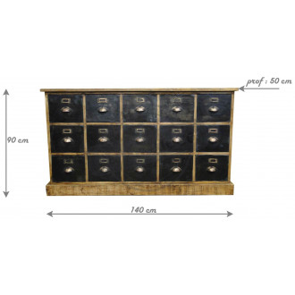 Buffet mercerie 15 tiroirs sur roulettes