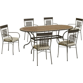 Table de jardin et fauteuils altamira vigo