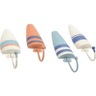 Patère flotteur déco en sapin (lot de 4)