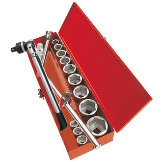 Coffret de 17 Douilles et accessoires 3/4'' avec cliquet télescopique SAM OUTILLAGE - 78-CHC16