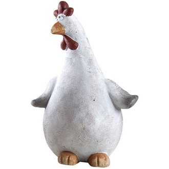 Poule décorative en résine