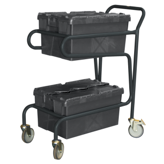 Chariot porte-bacs 2 niveaux, 100 kg