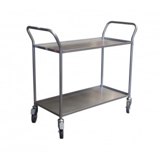 Desserte de bureau à 2 plateaux tôle 935 x 435 mm 200 kg - 880009546