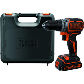 Perceuse-Visseuse sans fil 18V -BLACK+DECKER - avec 1 batterie 18V 1.5 Ah - chargeur - coffret - BL186K-QW
