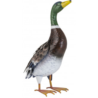 Grand canard décoratif en métal