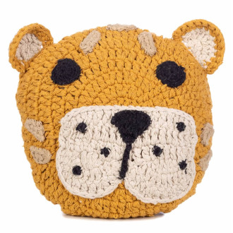 Coussin pour enfants leopard 38 cm coton
