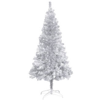 Sapin de Noël artificiel avec support Argenté 152 cm PET